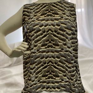 Rose & Olive Sleeveless Blouse 2X